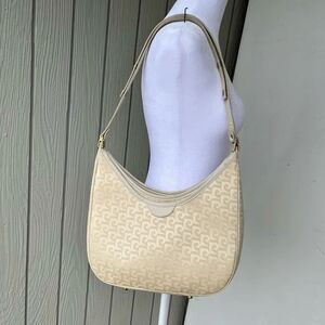 VTG Pierre Cardin Monogram Baguette Bag Y2K Shoulder Purse Logo Beige